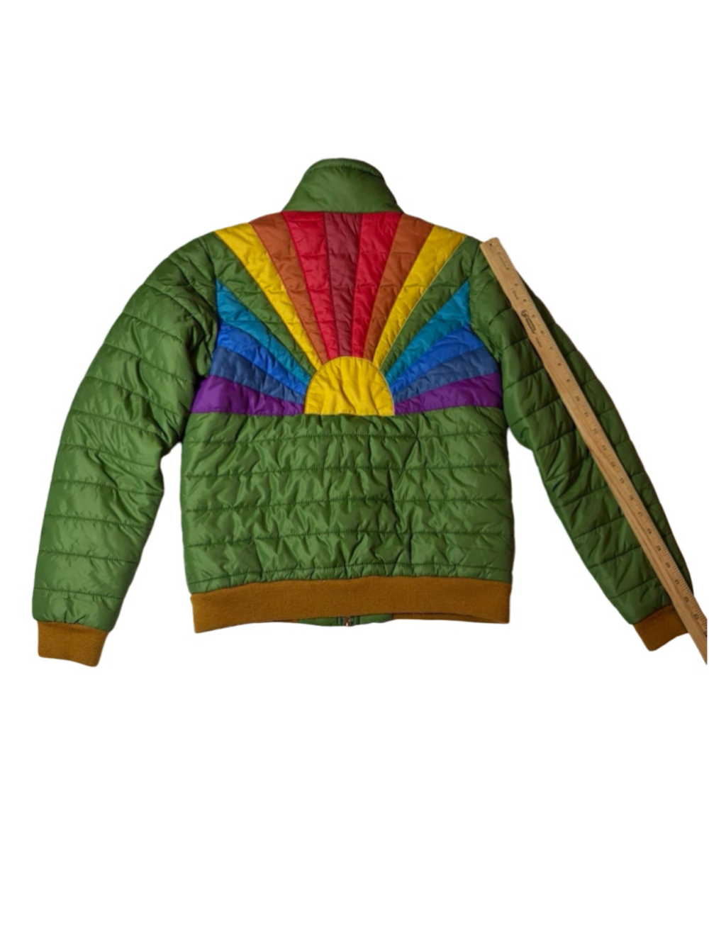 Aviator Nation Sunburst Apres Puffer Jacket Garden Green Unisex Small $875 - Picture 11 of 12